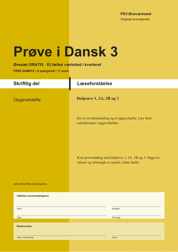 Actual cover of the free PD3 reading sample PDF